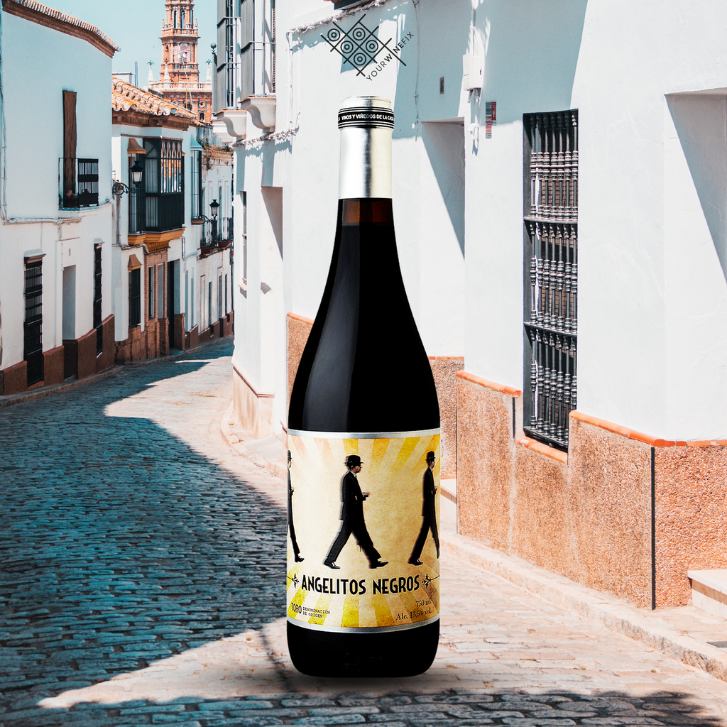 Spanish wine Angelitos Negros @ $25