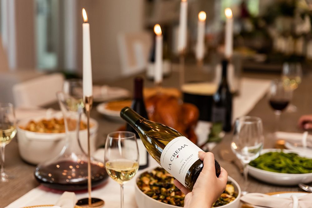 Thanksgiving dinner with La Crema wine