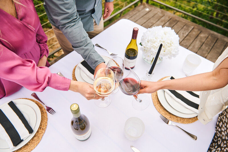 Holiday tablescape with Kendall-Jackson wines