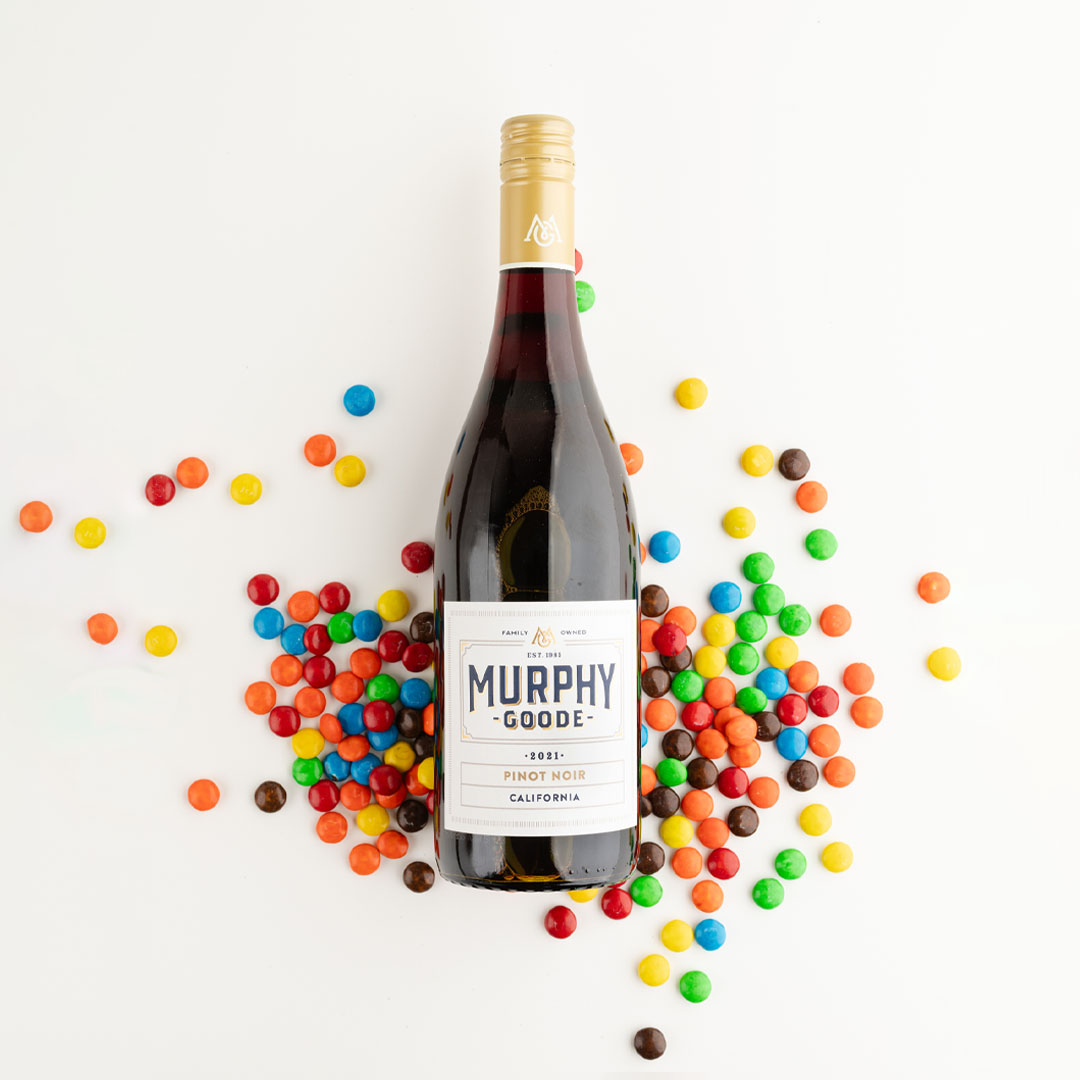 Murphy-Goode Pinot Noir with candy